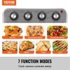 VEVOR 7-IN-1 Air Fryer Toaster Oven, 18L Convection Oven, 1700W Stainless Steel Toaster Ovens Countertop Combo with Grill, Pizza Pan, Gloves