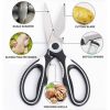 Multifunctional Heavy Duty Ultra Sharp Kitchen Shears with Cover, Stainless Steel Kitchen Scissor with Beer Bottle Opener