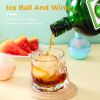 4 Pcs DIY Creative Homemade Reusable Whiskey Silicone large round ice Ball cube Mould for Drinking