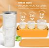 Ice Cube Tray for Stanley Cup: 40 Oz Tumbler Ice Mold Silicone - Hollow Cylinder Ice Maker Freezer with Lid and Bin for Water Bottle Whiskey Cocktail